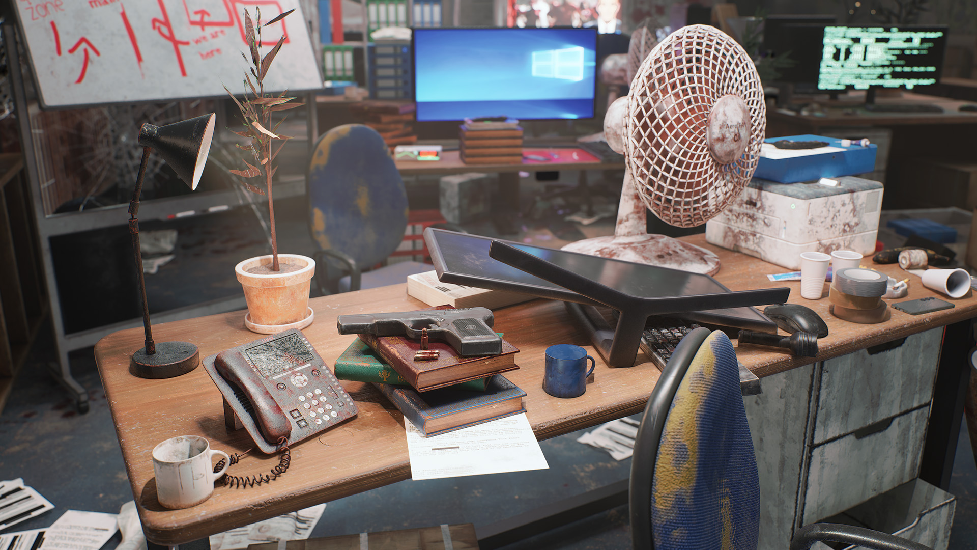 post apocalyptic office